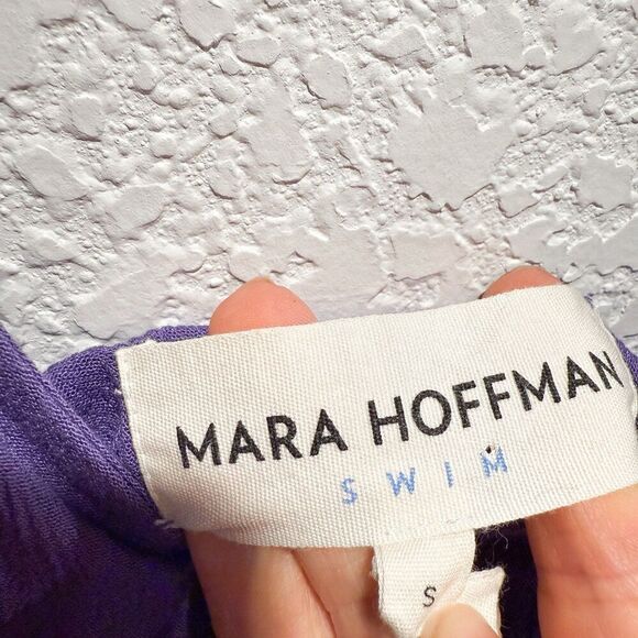 MARA HOFFMAN Valentina Voile Maxi Swim Cover Up Dress Women’s Small Purple Boho - Picture 10 of 10